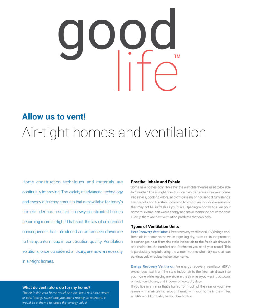 Air Tight Homes And Ventilation