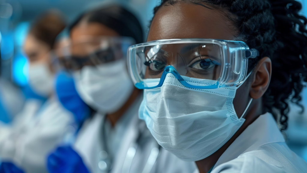 a healthcare worker wearing a mask in a clean room controlled by an advanced hvac system 1024x576 1